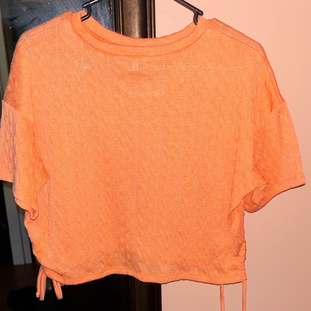 Vibrant Orange Crop Top for Women